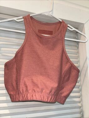 Outdoor Voices High-Neck Sports Bra | Size M | Dusty Rose